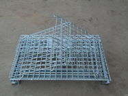 Heavy Duty Galvanized Metal Storage Cage / Wire Mesh Container For Wearhouse Storage