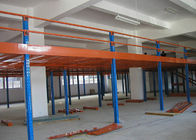 2 Levels Cold Rolling Industrial Steel Storage Racks Platform Orange / Blue Color