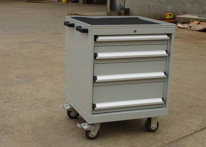 Mobile Rolling Metal Tool Cabinet With Wheels / Drawers Multiple Surface Color