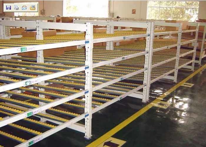 Warehouse Industrial Steel Storage Racks , Gravity Flow Pallet Rack 1000kg/Pallet