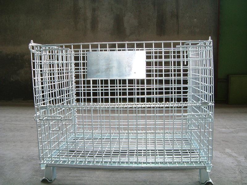 Galvanized Movable Metal Wire Cages For Warehouse Storage 5002000kg