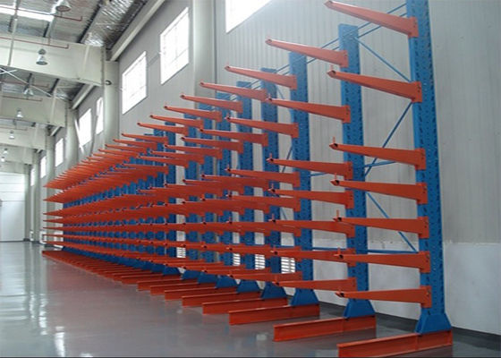 Carbon Steel Q235 Cantilever Warehouse Racks , Raw Material Storage Racks