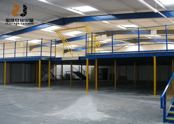 Multi Level Safety Industrial Mezzanine Floors Epoxy Powder Coated