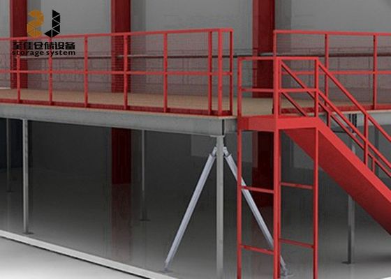 Custom Industrial Mezzanine Floors 500kg/sqm-1500kg/sqm Office Mezzanine Structures