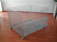 Stainless Steel Wire Mesh Cage , Collapsible Folded Wire Mesh Container Heavy Duty