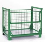 Multi Color Wire Mesh Pallet Cage , Welded Wire Cage With Zine Plated Surface Treatment