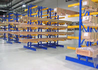 Q235B Steel Double Side Cantilever Pallet Racking , Cantilever Lumber Storage Racks