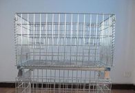 Galvanized Plating Folding Wire Mesh Cage For Goods Storage In Warehouse