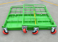 Folding Stackable Wire Mesh Cage , Wire Mesh Container Roll Trolley For Transport