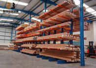 Carbon Steel Q235 Powder Coating Cantilever Pallet Racking , Customized Color Lumber Storage Rack
