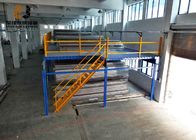 Blue And Yellow 2-Layer Mezzanine Floor Stairs Epoxy Powder Coated