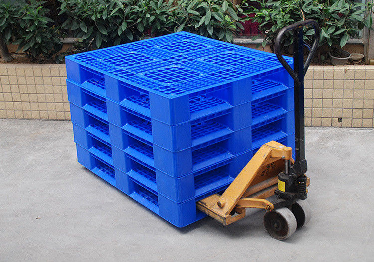 Blue HDPE Plastic Pallet Deck High Abrasion Resistance For Warehouse Packaging