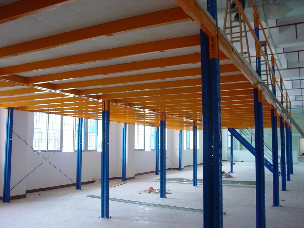 Heavy Duty Steel Structure Mezzanine Floor For Warehouse Storage Rack Supported 