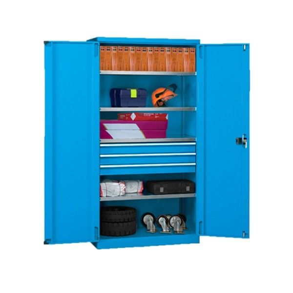 Mobile Metal Tool Cabinet , Tool Box On Wheels With Handle For Workshop Garage