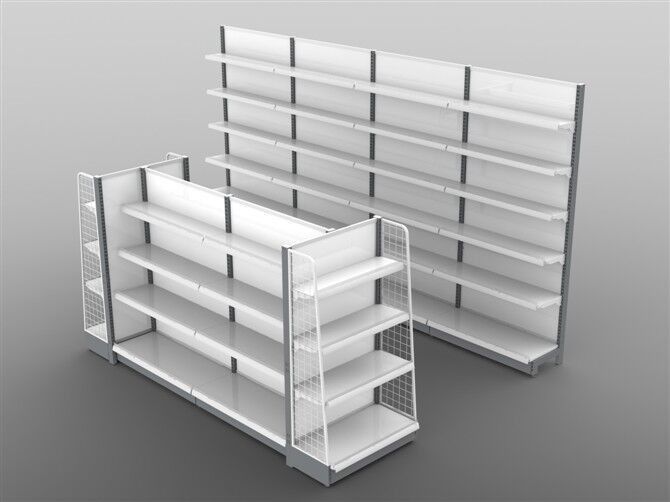 Custom Steel Store Display Fixtures Shelves For Convenience Stores / Grocery Store