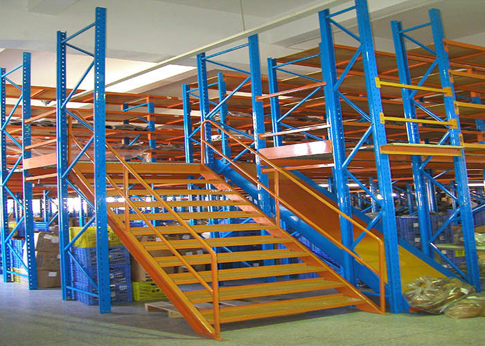 Multi Level Industrial Storage Mezzanine Racking Floors For Large Area Warehouse