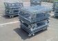 Zinc Finish Rigid Rolling Wire Mesh Cage Foldable With Foot Brakes / Castors