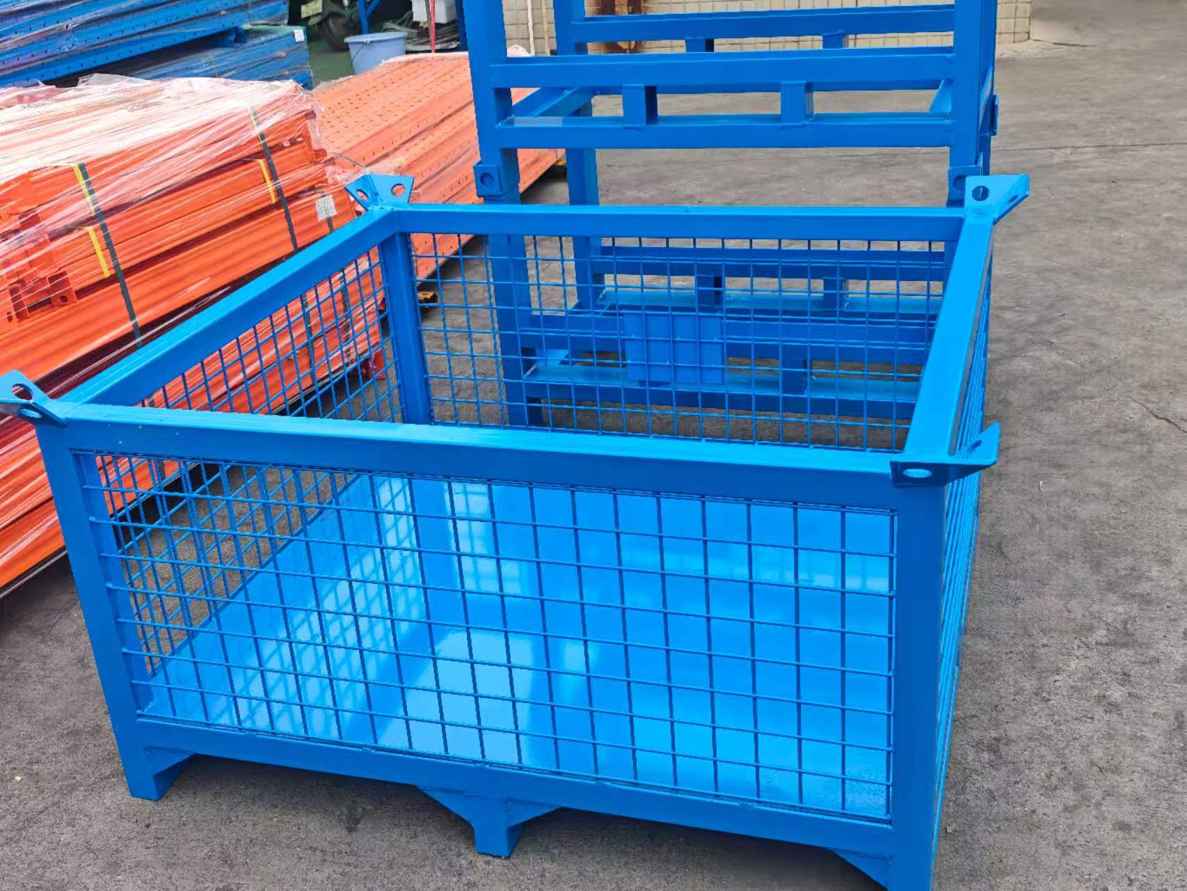 Stack Rack Cages Non-collapsible stacking storage cages for warehouses