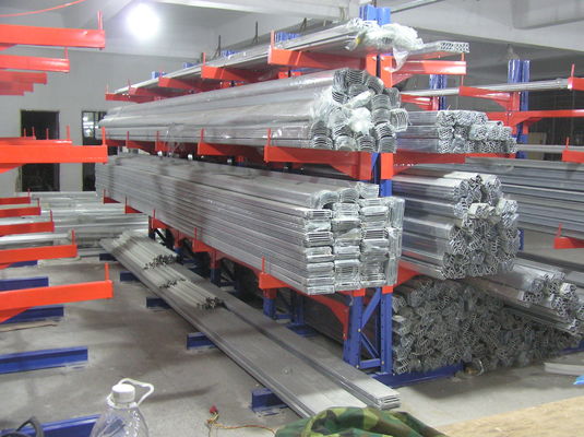 Steel Cantilever Storage Rack System , Industrial Cantilever Metal Rack