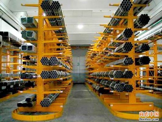 Steel Pipe Cantilever Pallet Racking , Heavy Duty Cantilever Racking System