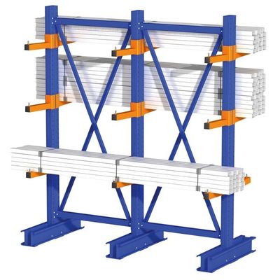 Steel Pipe Cantilever Pallet Racking , Heavy Duty Cantilever Racking System