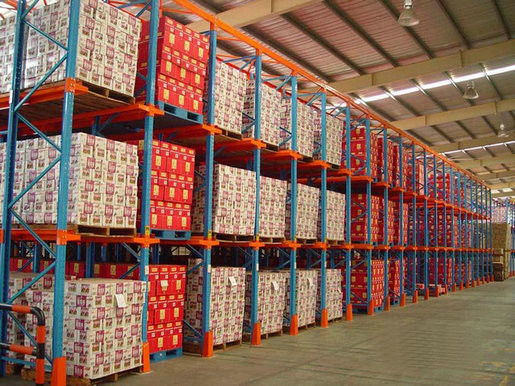 Cold Rolled Steel Drive In Drive Through Racking System For Industrial Warehouse