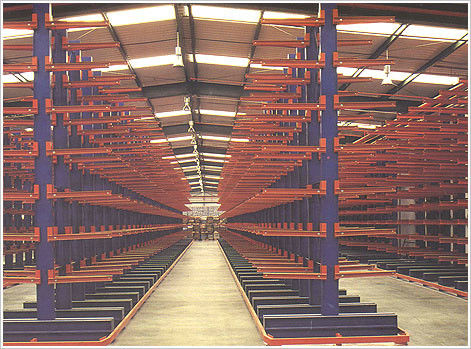 Industrial Steel Cantilever Pipe Rack For Heavy Duty Warehouse CE Certificate