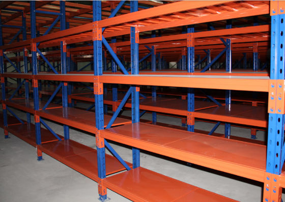 Durable Steel Medium Duty Shelving System Upright Frame For Warehouse Storage