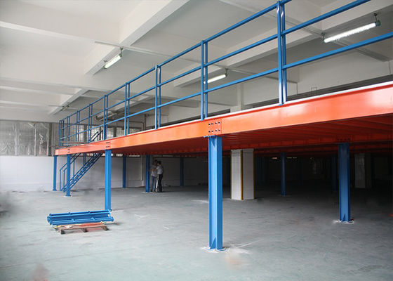 Long Span Industrial Mezzanine Floors Steel Structure for Warehouse Storage