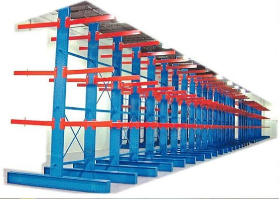 Carbon Steel Q235 Cantilever Warehouse Racks , Raw Material Storage Racks