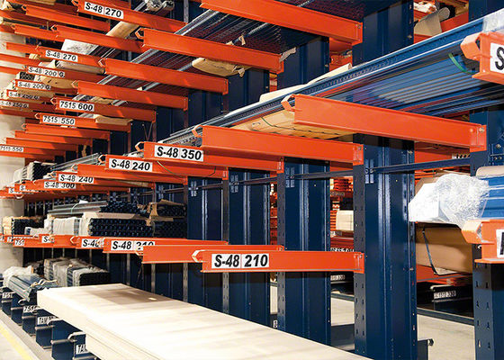 Double Side Structural Cantilever Pallet Racking Heavy Duty Customized Size