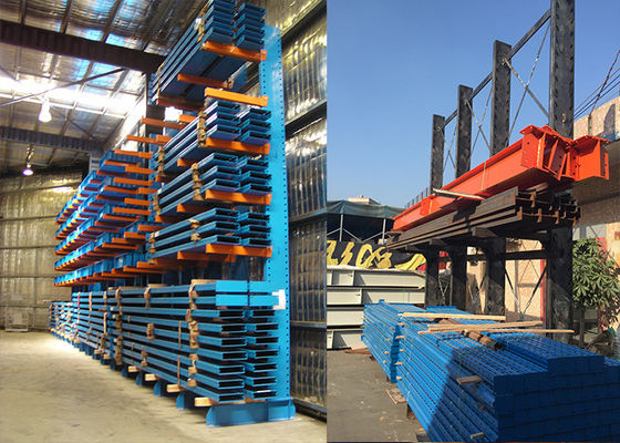 Long Pipes Adjustable Cantilever Pallet Racking System For Industrial Warehouse