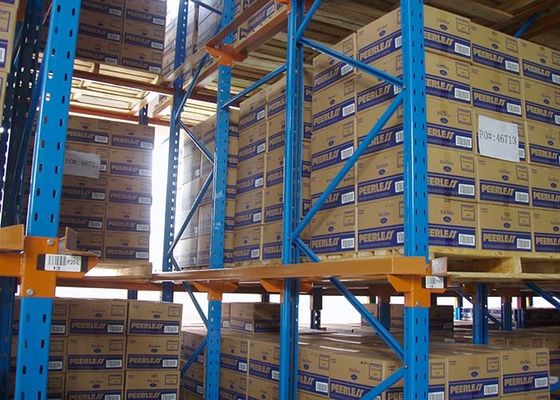5000mm High Volume Drive In Pallet Racking Cold Rolled For Warehouse