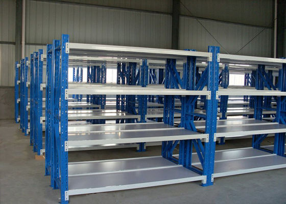 Warehouse Light Duty Storage Rack 100kg-120kg/Layer Industrial Slotted Angle Rack