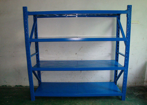 Warehouse Light Duty Storage Rack 100kg-120kg/Layer Industrial Slotted Angle Rack
