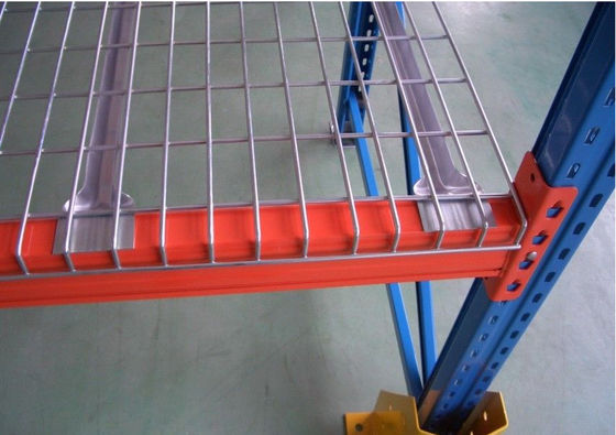 Customzied Strong Warehouse Pallet Shelving Racks With Welded Galvanized Wire Mesh Decking