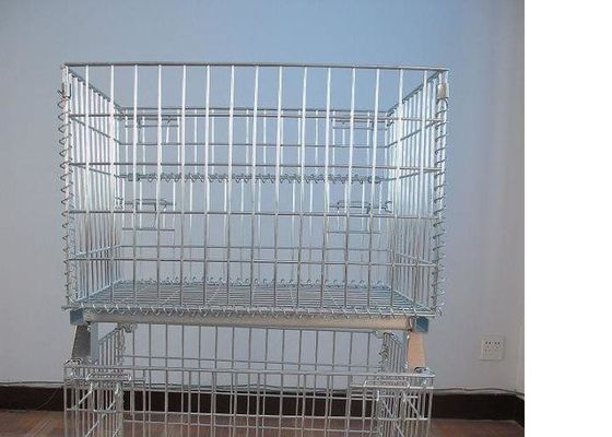 Movable Stackable Steel Wire Mesh Cage With Galvanized Surface Treatment