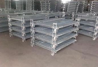 Galvanized Plating Wire Mesh Cage For Goods Storage In Warehouse