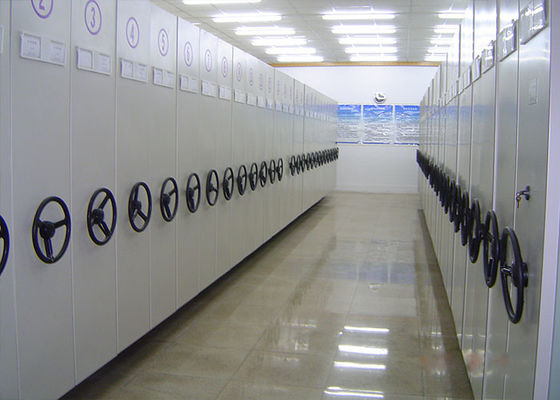 Metal Moving File Cabinets Shelf System For Library File / Book Storage
