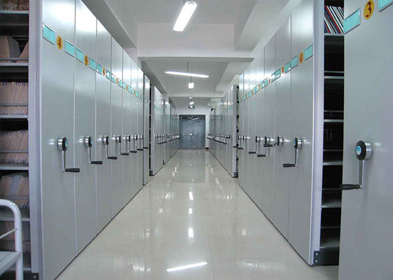 Metal Moving File Cabinets Shelf System For Library File / Book Storage