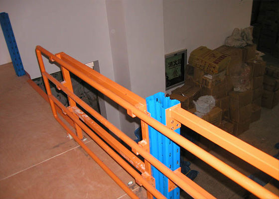 2 Levels Cold Rolling Industrial Steel Storage Racks Platform Orange / Blue Color
