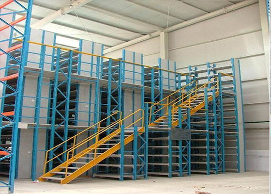 Pallet Rack Supported Mezzanine , Steel Warehouse Mezzanine Floors For Storage