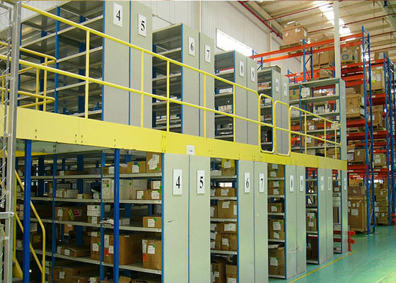 Warehouse Mezzanine Floor Racking System , Customzied Industrial Metal Racks For Storage