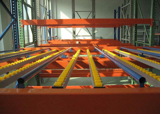 1000kg/pallet Industrial Steel Storage Racks Gravity Flow Rack In Warehouse