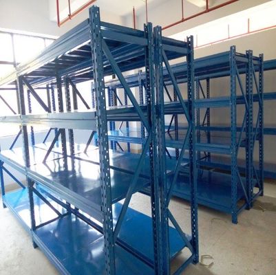 Medium Duty Industrial Steel Storage Racks 500kg/Layer Commercial Warehouse Shelving