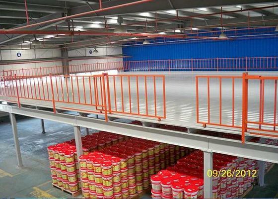 Safety Steel Structure Industrial Mezzanine Floors , Assembled Mezzanine Storage Platform