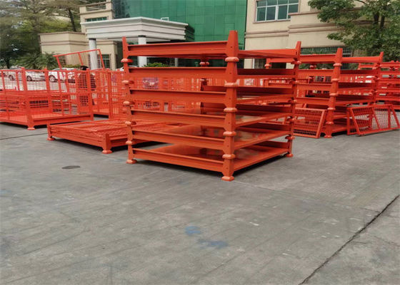 Metal Customized Fabric Roll Foldable Stackable Warehouse Racks