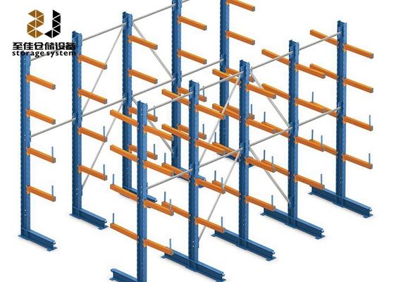 Customized Size 300-1800mm Arm With Safelock Free Standing Lumber Rack