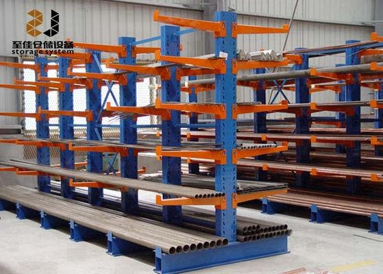 Heavy Duty Cantilever Storage Racks Industrial Single Side / Double Side