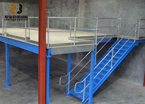 Steel Q235 / Q345 Industrial Mezzanine Floors Two Layer For Warehouse